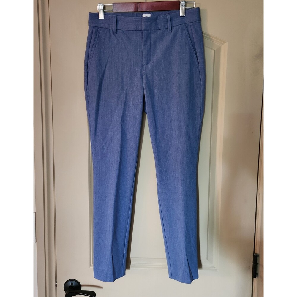Gap Women Signature Skinny Mid-Rise Ankle Pants - Blue - Size 4